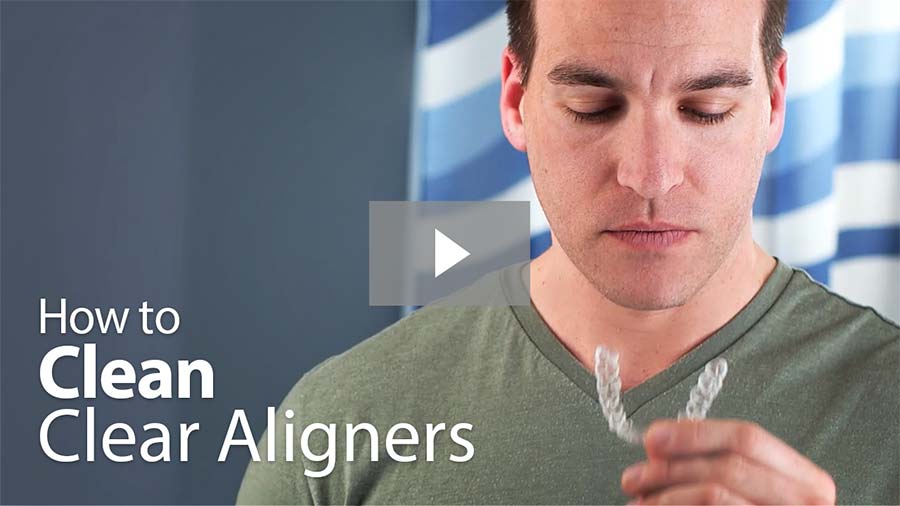 How to clean clear aligners video