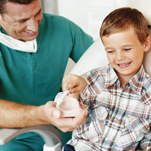 kid at dentist.