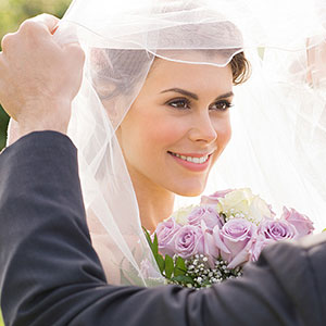 wedding day smile.