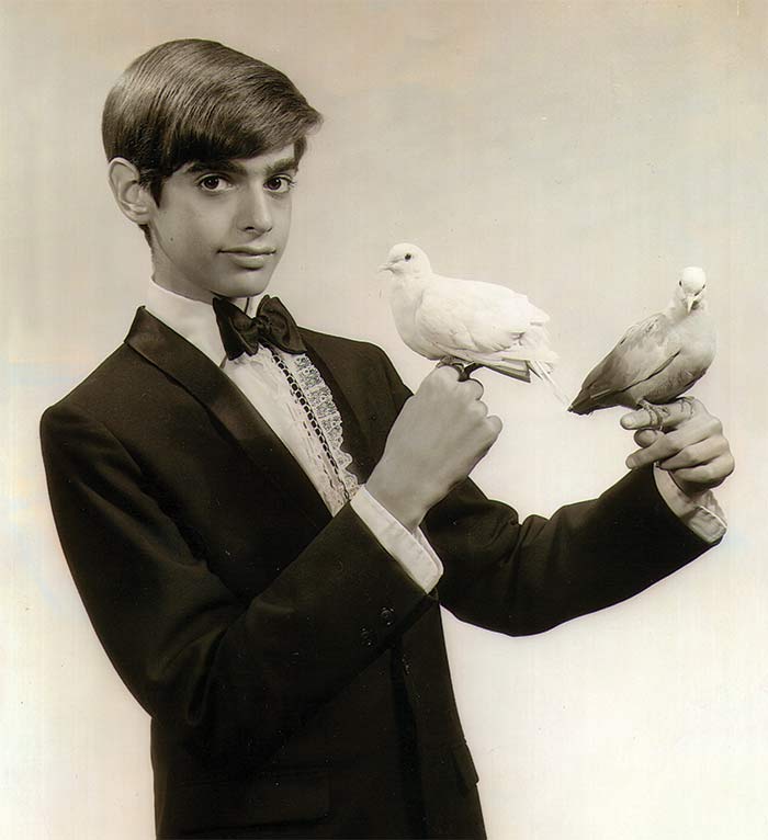 David Copperfield childhood photo performing magic.