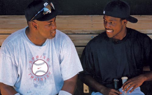 Tony Gwynn with son Tony Gwynn Jr.