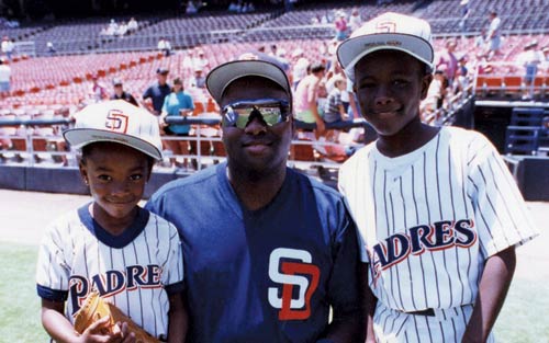 Tony Gwynn with daughter and son Tony Gwynn Jr.