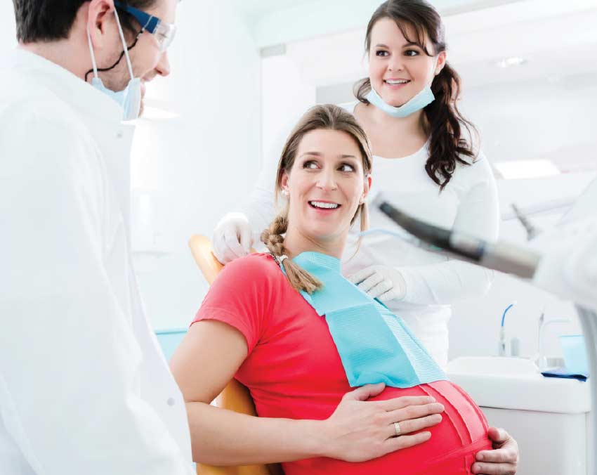 Dental care during pregnancy.