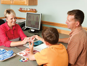 Tooth removal for orthodontic reasons.