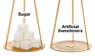 Sugar vs artificial sweeteners.