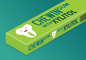 Xylitol chewing gum.