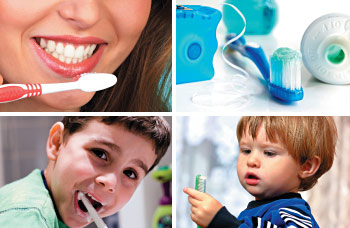 Oral hygiene behavior.