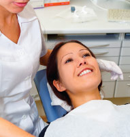 Dental patient in office.