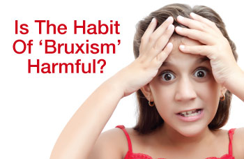 Children grinding teeth - bruxism.